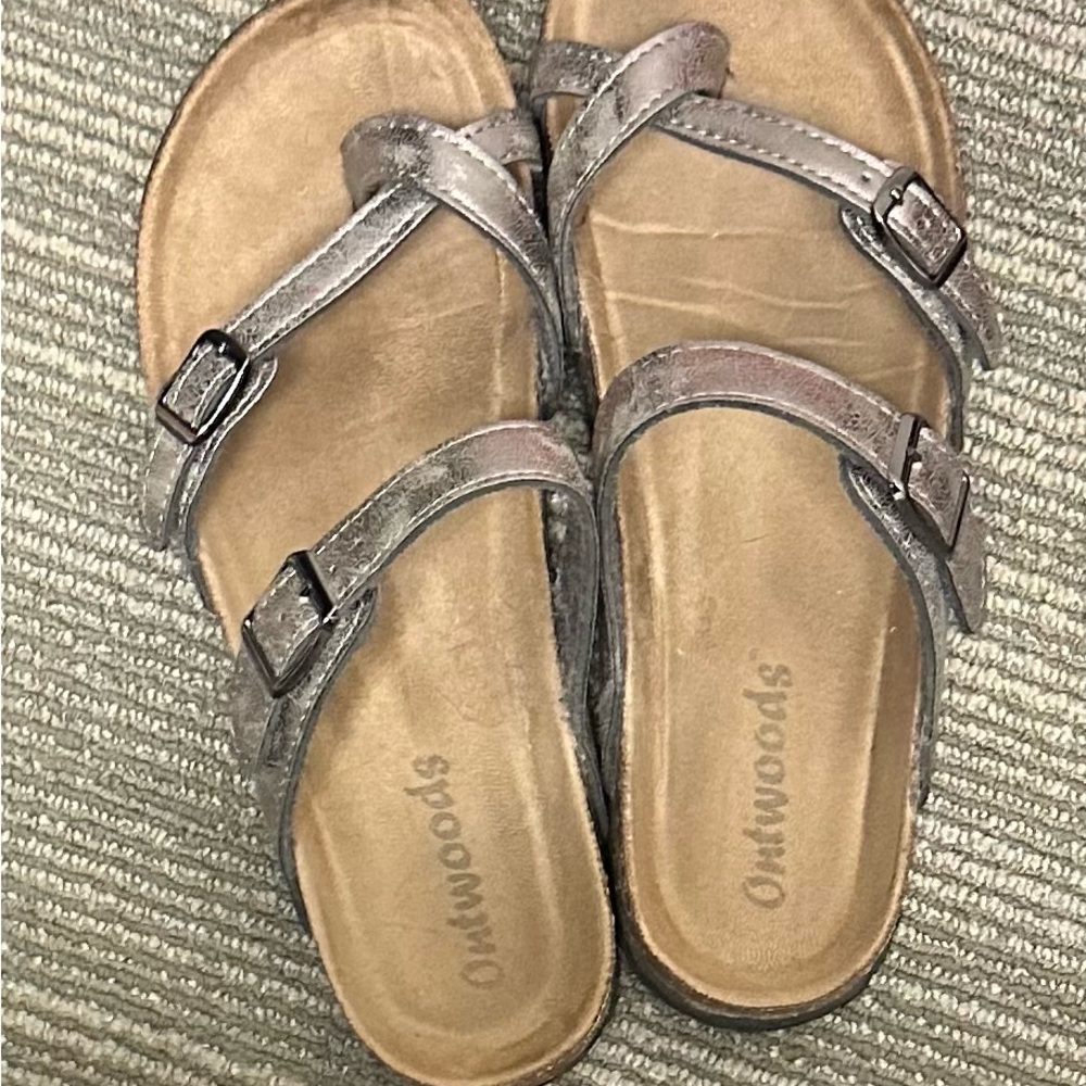 Outwoods Silver Buckle Sandals